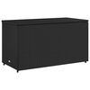 vidaXL Garden Storage Cabinet Black 110x55x60.5 cm Poly Rattan