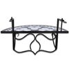 vidaXL Hanging Balcony Table Black and White Mosaic