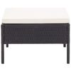 vidaXL 6 Piece Garden Lounge Set with Cushions Poly Rattan Black