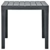 vidaXL Garden Table Anthracite 78x78x72 cm Plastic