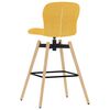 vidaXL Swivel Bar Chairs 2 pcs Yellow Fabric