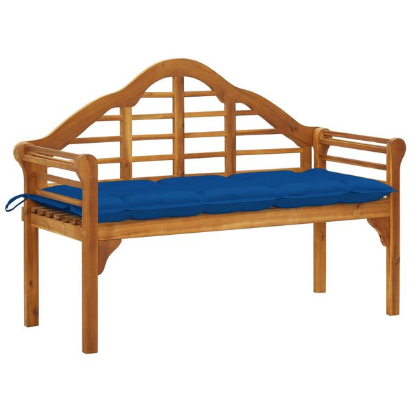 vidaXL Garden Queen Bench with Cushion 135 cm Solid Acacia Wood