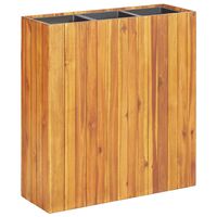 vidaXL Garden Raised Bed with 3 Pots Solid Acacia Wood