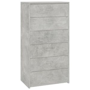 vidaXL Sideboard | Concrete Grey | Engineered Wood | 50x34x96 cm | Sideboard