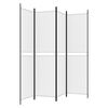 vidaXL 4-Panel Room Divider White 200x200 cm Fabric