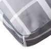 vidaXL Pallet Cushions 2 pcs Grey Check Pattern Fabric
