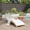 vidaXL Garden Sunlounger Brown 198 x 55 x 58.5 cm Solid Teak Wood