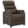 vidaXL Wing Back Massage Reclining Chair Grey Faux Leather