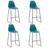 vidaXL Bar Chairs 4 pcs Turquoise Plastic