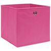 vidaXL Storage Boxes 10 pcs Pink 32x32x32 cm Fabric