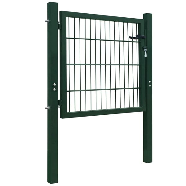 vidaXL 2D Fence Gate (Single) Green 100x80 cm