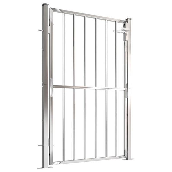 vidaXL Garden Gate 100x145 cm Stainless Steel
