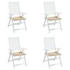 vidaXL Garden Chair Cushions 4 pcs Beige 40x40x4 cm Oxford Fabric