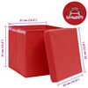 vidaXL Storage Boxes with Lids 10 pcs Red 32x32x32 cm Fabric