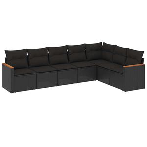 vidaXL Garden Sofa Set | Black