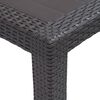vidaXL Garden Table Brown 220x90x72 cm Plastic Rattan Look