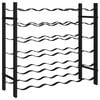 vidaXL Wine Rack for 36 Bottles Black Iron