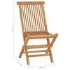 vidaXL Folding Garden Chairs 8 pcs Solid Teak Wood