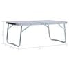 vidaXL Folding Camping Table White Aluminium 60x40 cm