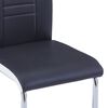 vidaXL Cantilever Dining Chairs 2 pcs Black Faux Leather