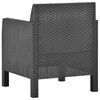 vidaXL Garden Chair with Cushion Anthracite 63x65x76 cm PP Rattan