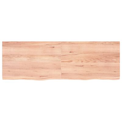 vidaXL Bathroom Countertop Light Brown 180x60x(2-4)cm Treated Solid Wood