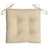 vidaXL Chair Cushions 4 pcs Beige 40x40x7 cm Oxford Fabric