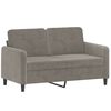 vidaXL 4 Piece Sofa Set with Throw Pillows&Cushions Light Grey Velvet