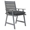 vidaXL Outdoor Dining Chairs with Cushions 4 pcs Solid Wood Acacia