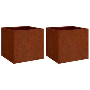 vidaXL Planters 2 pcs 42x40x39 cm Corten Steel