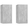 vidaXL 2 Piece TV Cabinet Set Concrete Grey 30,5x30x60 cm Engineered Wood