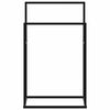 vidaXL Freestanding Towel Rack Black 48x24x78.5 cm Iron