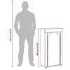 vidaXL Shoe Cabinet with Cover Grey 58x28x106 cm Fabric