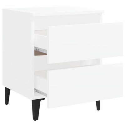 vidaXL Bed Cabinets 2 pcs White 40x35x50 cm Engineered Wood