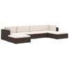 vidaXL Sectional Footrest 1 pc with Cushion Poly Rattan Grey