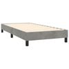 vidaXL Box Spring Bed Frame Light Grey 90x200 cm Velvet