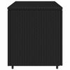 vidaXL Garden Storage Cabinet Black 110x55x60.5 cm Poly Rattan