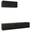 vidaXL 3 Piece TV Cabinet Set Black Engineered Wood