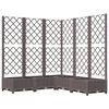 vidaXL Garden Planter with Trellis Brown 120x120x121,5 cm PP