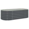 vidaXL Garden Raised Bed | Grey | Galvanized steel | 160x80x44 cm | Durable
