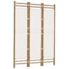 vidaXL Folding 3-Panel Room Divider 120 cm Bamboo and Canvas