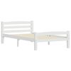 vidaXL Bed Frame without Mattress White Solid Pinewood 100x200 cm