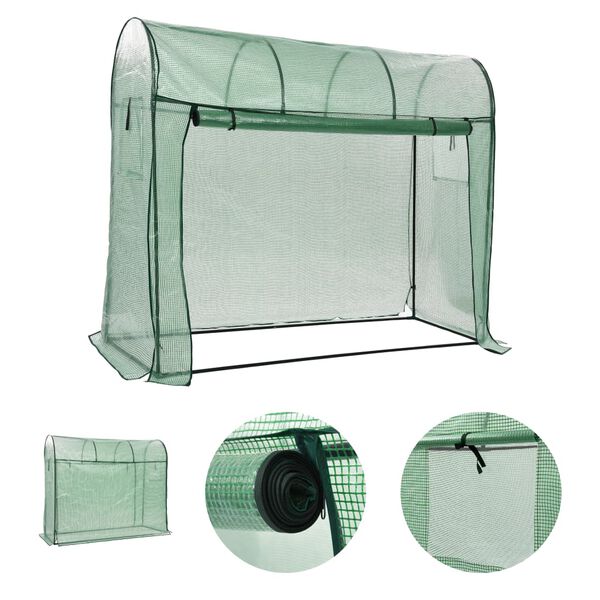 vidaXL Greenhouse with Zippered Door 200x80x170 cm