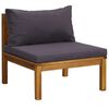 vidaXL 7 Piece Garden Lounge Set with Cushion Solid Acacia Wood