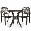 vidaXL 3 Piece Bistro Set Cast Aluminium Bronze