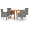 vidaXL 5 Piece Garden Dining Set Anthracite