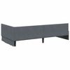 vidaXL Corner Bed Frame Dark Grey 90 cm x 200 cm Polyester and Plywood
