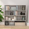 vidaXL Book Cabinet/Room Divider Concrete Grey 105x24x102 cm