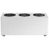 vidaXL Cutlery Holder 3 Grids Rectangular Stainless Steel