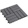 vidaXL Decking Tiles 30 pcs Grey Wash 30x30 cm Solid Acacia Wood